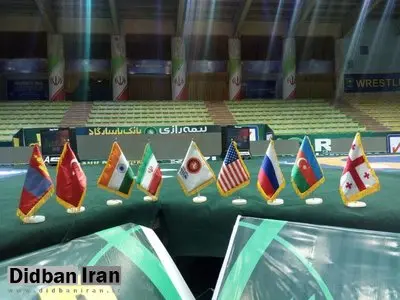 مراسم وزنکشی با حضور آزادکاران ۸ کشور در کرمانشاه برگزار شد