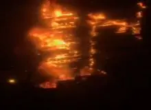 فیلم جدید از آتش سوزی در بیمارستان گاندی تهران/ یک سمت بیمارستان به طور کامل سوخت