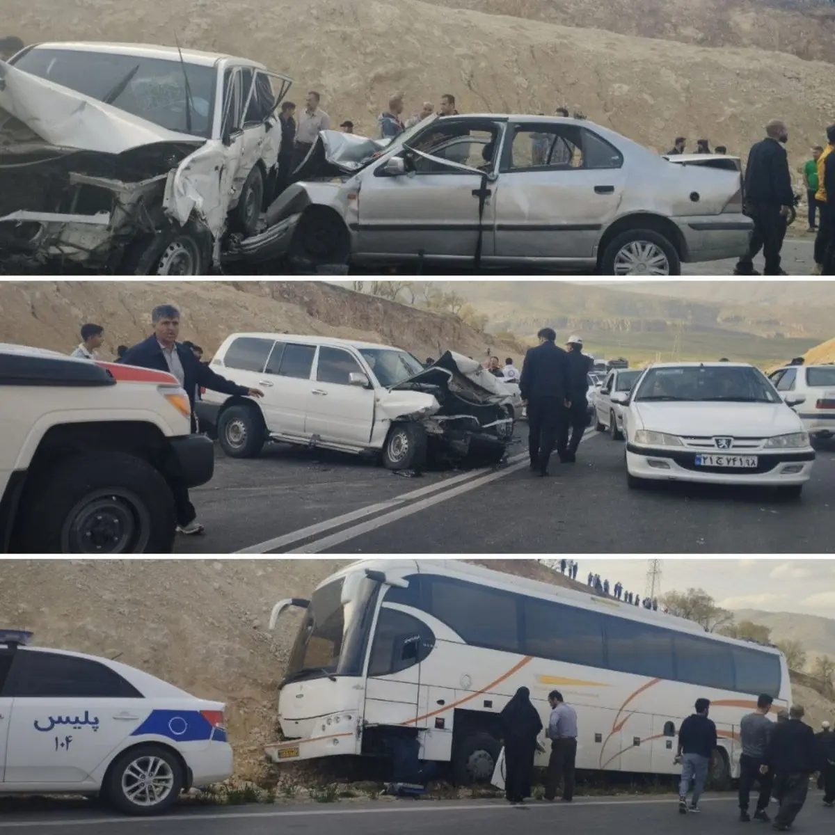 تصادف زنجیره‌ای در محور ایلام به سرابله/ یک فوتی و ۱۱ مصدوم 