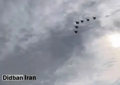 پرواز جنگنده‌های اف-۳۵ و اف-۲۲ آمریکا در مراسم استقبال ترامپ از بن سلمان+فیلم