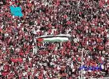 اهتزاز پرچم فلسطین در جشن قهرمانی تراکتور
