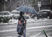 بارش برف و باران در تهران