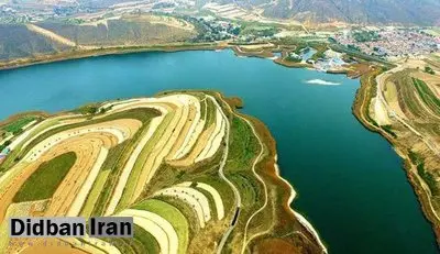 دریاچه ای زیبا در اثر زلزله به وجود آمد