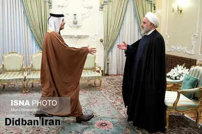 دیدار وزیر خارجه قطر با روحانی