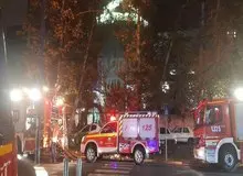 آتش‌سوزی در کتابخانه مسجد الغدیر تهران+عکس 