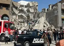 ساختمان عراقی ریزش کرد+ عکس