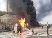 ۲ کشته و سه مصدوم در واژگونی تانکر سوخت در تبریز