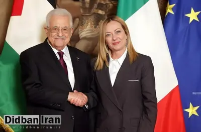 استقبال گرم جورجیا ملونی از محمود عباس + فیلم