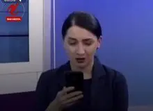 بغض مجری ارمنستانی هنگام اعلام انحلال جمهوری مختار قره‌باغ +فیلم