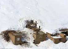 سقوط بهمن در روستای برده سور ارومیه