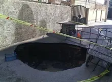 توضیح شرکت مترو تهران درباره زمینی که در میدان صنعت دهان باز کرد+ تصویر
