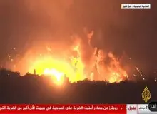 اسرائیل ۱۱ بار بیروت را با بمب های سنگرشکن بمباران کرد+فیلم