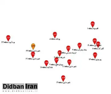 «خیابان پیروزی» آلوده‌ترین نقطه تهران با شاخص ۱۸۱