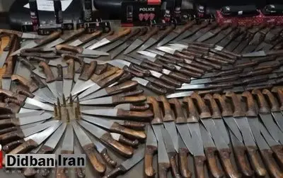 کشف ۴۶۸ قبضه سلاح سرد و تعدادی فشنگ توسط بسیج قزوین