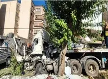 تصادف مرگبار تریلی با ۱۱ خودرو در خیابان استخر تهران +فیلم