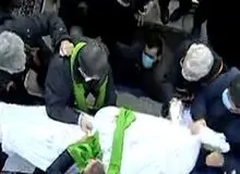 فیلم تدفین پیکر شهید فخری زاده در امامزاده صالح (ع)