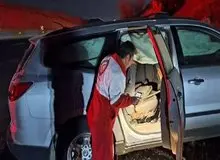 مصدومیت ۱۰ عراقی با واژگونی خودروی آئودی در ایلام