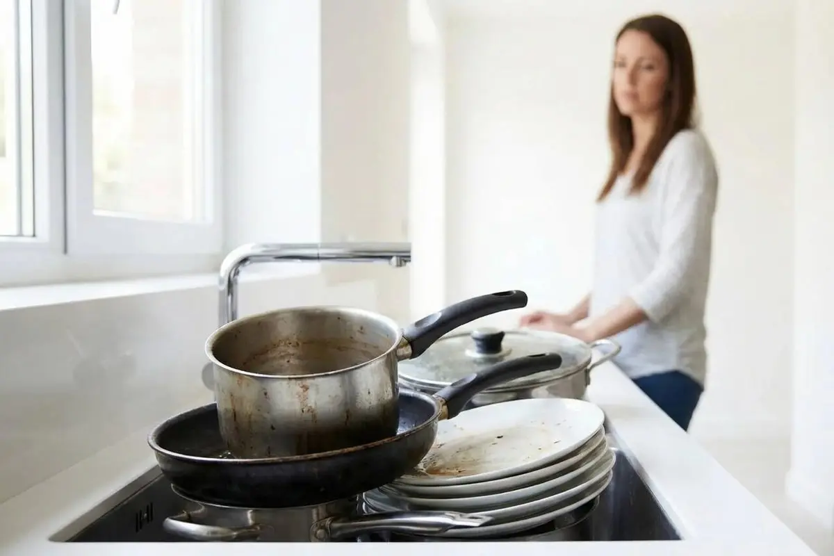 چرا نباید ظروف کثیف را شب تا صبح در سینک رها کنید؟