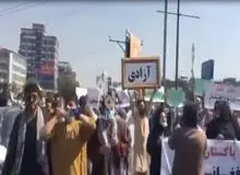 اعتراضات کابل با شعار: «آزادی می خواهیم»  و  «پاکستان، پاکستان؛ از افغانستان بیرو شو»/FILM