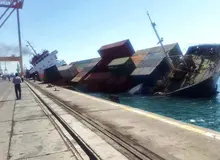 جزئیات غرق شدن یک کشتی ۹۰ متری در بندر شهید رجایی
