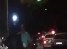 درگیری مجدد اراذل و اوباش با پلیس در همدان/ FILM