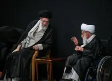 آیت الله جنتی با ویلچر به دیدار رهبر انقلاب رفت+ تصاویر