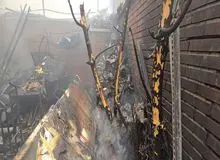 آتش سوزی‌ در انبار لوازم یدکی موتورسیکلت در مولوی تهران