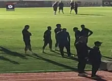 ‌تمرین بازیکنان الغرافه در تاریکی ورزشگاه قلعه حسن خان+فیلم 