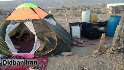تخریب کپر زن چابهاری/ ماموران بنیاد مسکن حتی پتوهایی خیران را با خودشان بردند + فیلم