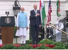 گاف تازه جو بایدن؛ احترام به سرود ملی هند+فیلم 
