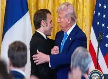 کنایه ترامپ به مکرون: مطمئن شو که در بسته بماند!