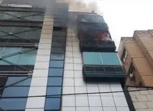 مهار آتش‌سوزی در برج رزمال/ مصدومیت 3 کارگر
