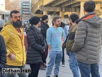 تصاویر حضور پر تعداد هنرمندان مقابل زندان اوین در اعتراض به بازداشت ترانه علیدوستی 