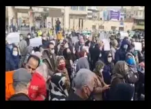 تجمع اعتراضی معلمان مقابل مجلس/ FILM
