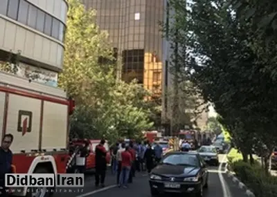 برج آناهیتا در خیابان جردن آتش گرفت/ شعلههای آتش در طبقات منفی برج