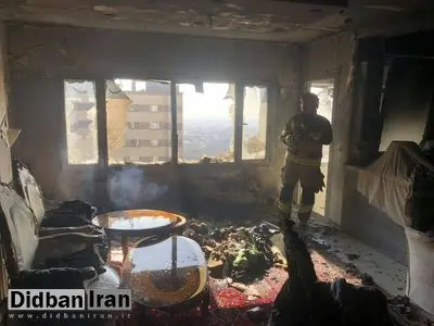 آتش‌سوزی ساختمان ۱۲ طبقه ستارخان تهران با سه نفر مصدوم 