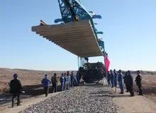 آغاز ریل‌گذاری خط آهن بین‌المللی «آستارا – آستارا»