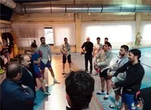 وزیر ورزش در تمرینات شمشیربازی حاضر شد 