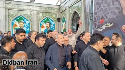 حضور پزشکیان در مراسم گرامیداشت فرماندهان شهید قرارگاه مرکزی خاتم الانبیاء