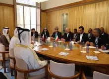 دیدار روسای مجالس ایران و قطر در ژنو