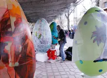 گزارش تصویری دیده بان ایران از دومین دوسالانه هنری «بهارستان» در باغ هنر «خانه هنرمندان»