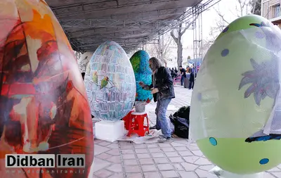 گزارش تصویری دیده بان ایران از دومین دوسالانه هنری «بهارستان» در باغ هنر «خانه هنرمندان»