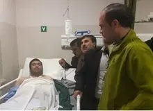 تصویری از علی سامره بعد از تصادف خطرناک شب گذشته
