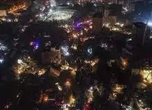  لحظاتی پیش از زلزله ترکیه از نمای پشت بام یک خانه/ رعدوبرق و قطع شدن برق شهر+فیلم 